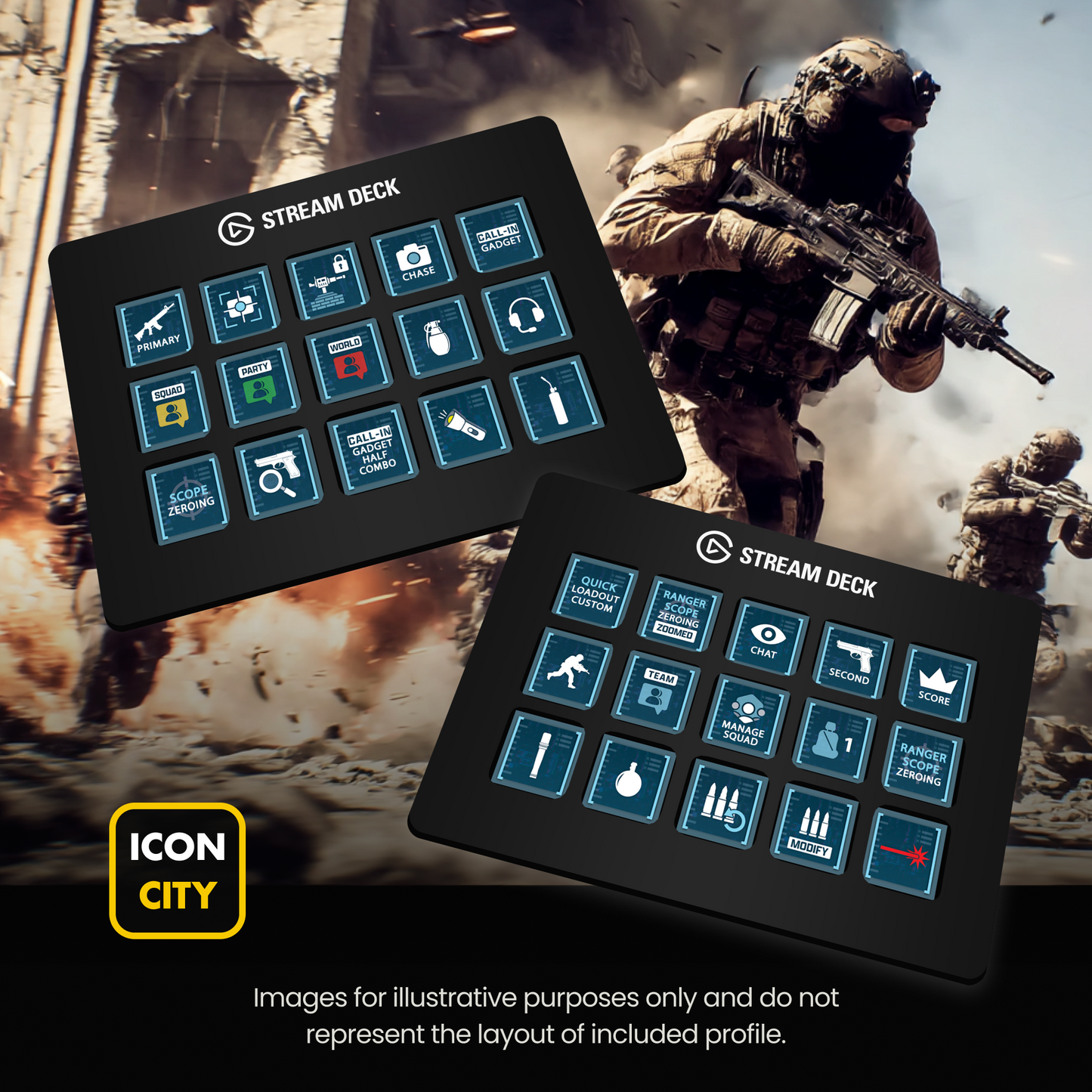 Battlefield 6 - 2 Stream Decks icons and profiles for your Elgato 15 & 32 key devices