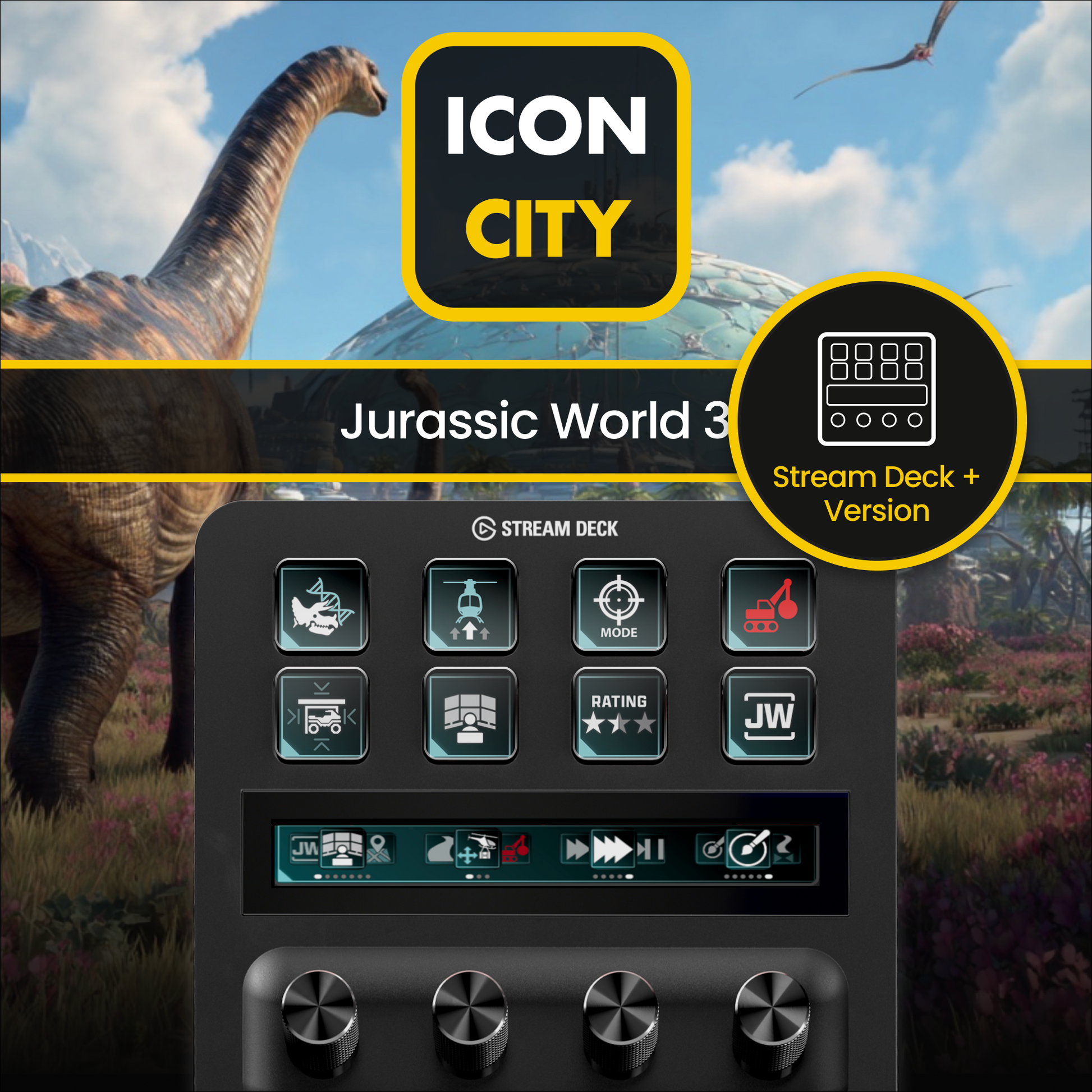 JWE3 - Jurassic World Evolution 3 - Stream Deck Plus (+)
