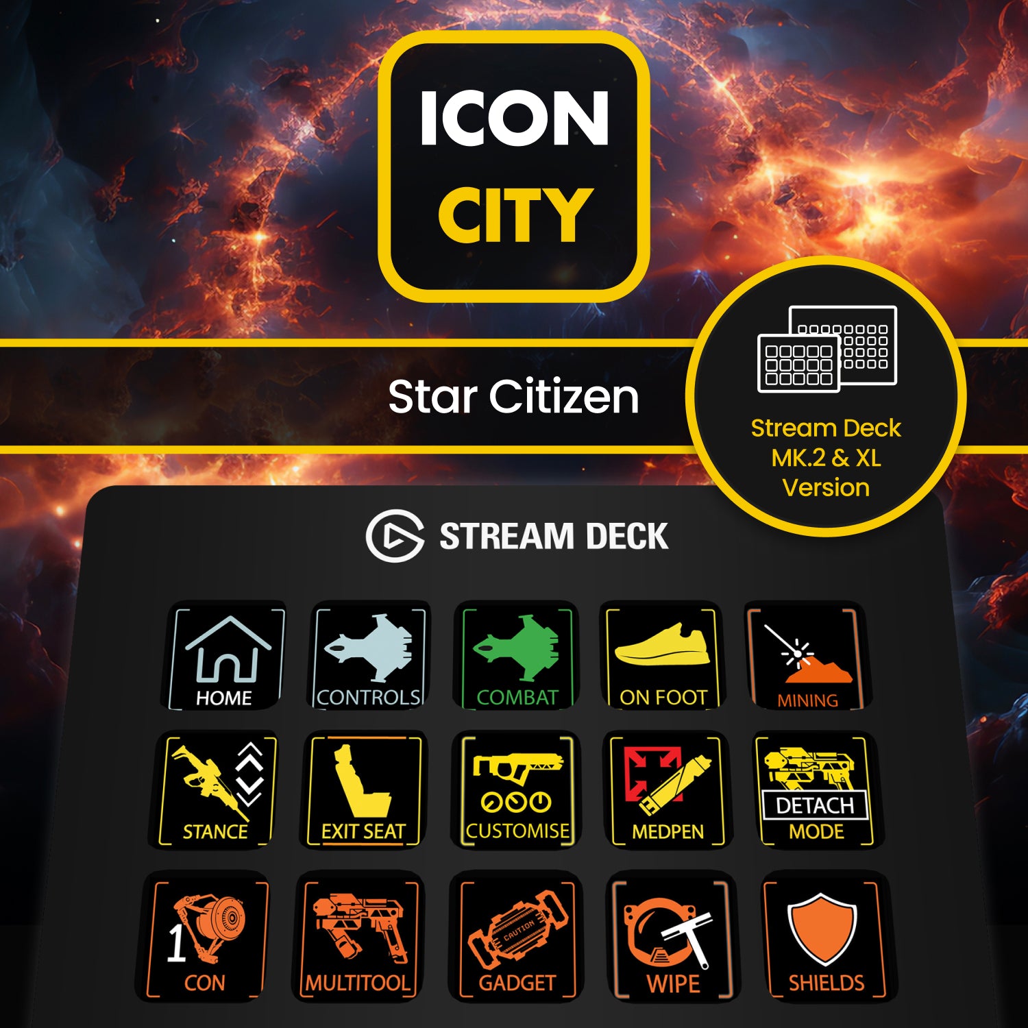 Star Citizen Stream Deck icon Pack from iConCity.com