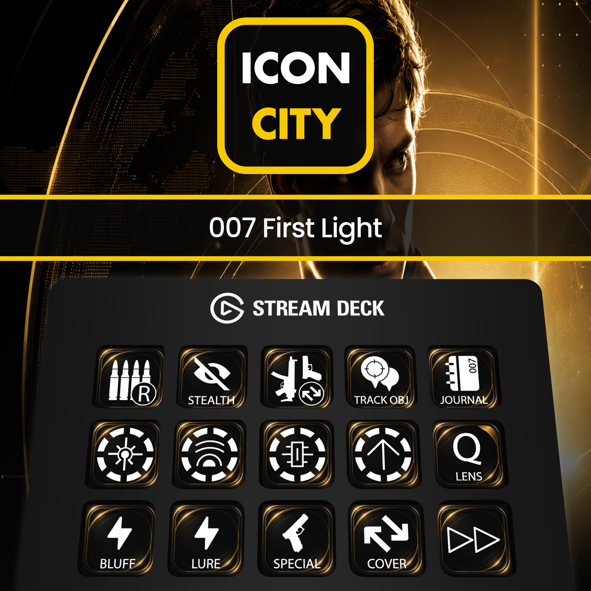 007 Icon Pack - Elgato Stream Deck- First Light  - iConCity.com 