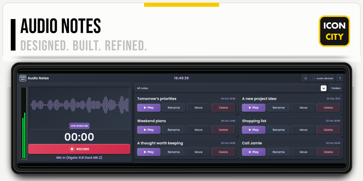 AUDIO NOTES XE