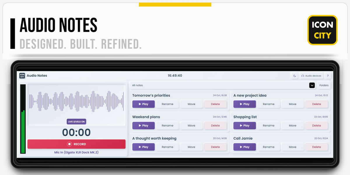 AUDIO NOTES XE