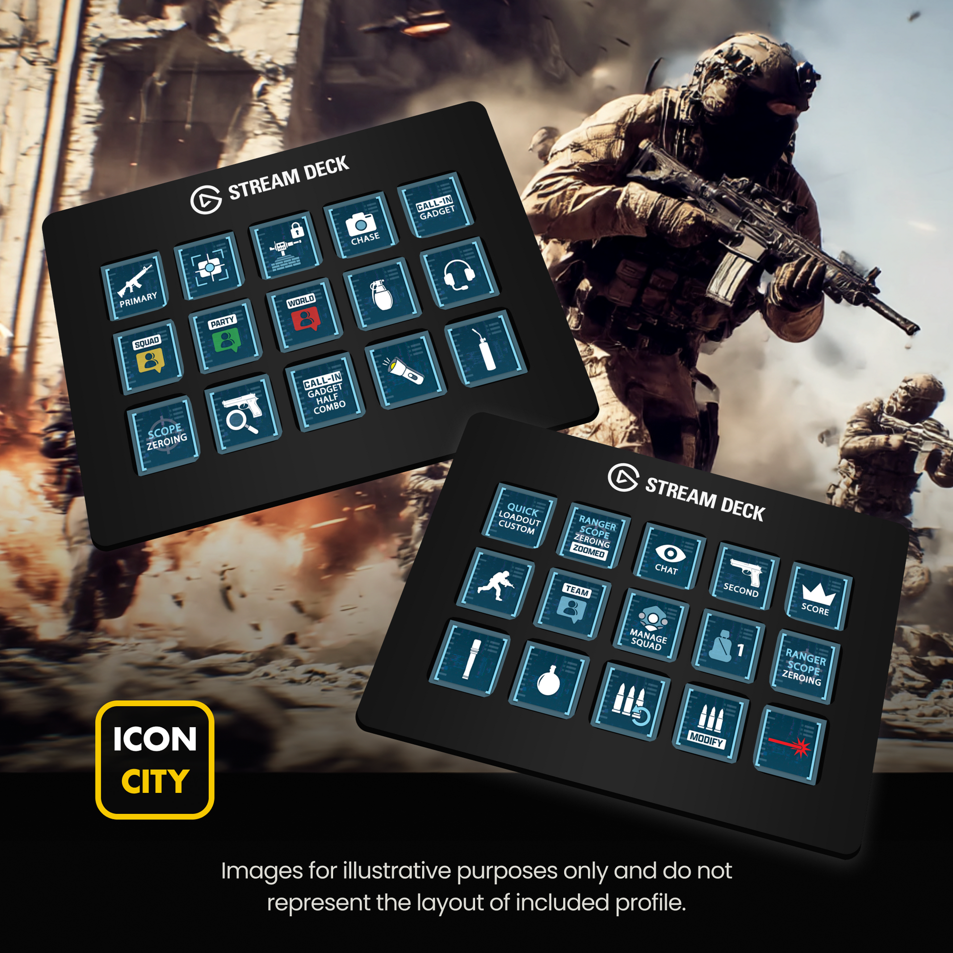 Battlefield 6 - 2 Stream Decks icons and profiles for your Elgato 15 & 32 key devices 