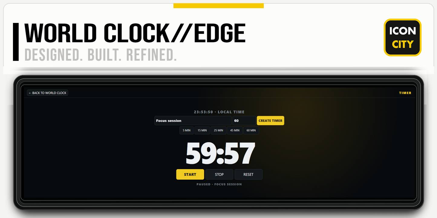 World Clock//EDGE XE