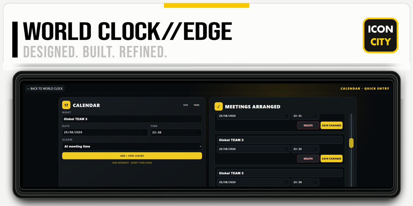 World Clock//EDGE XE