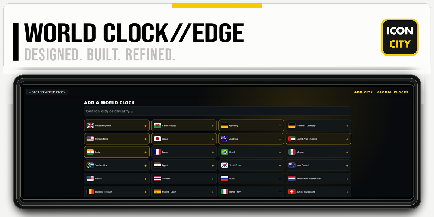 World Clock//EDGE XE