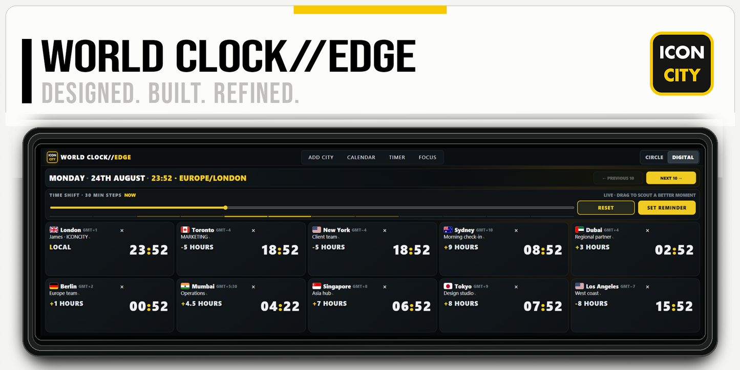 World Clock//EDGE XE