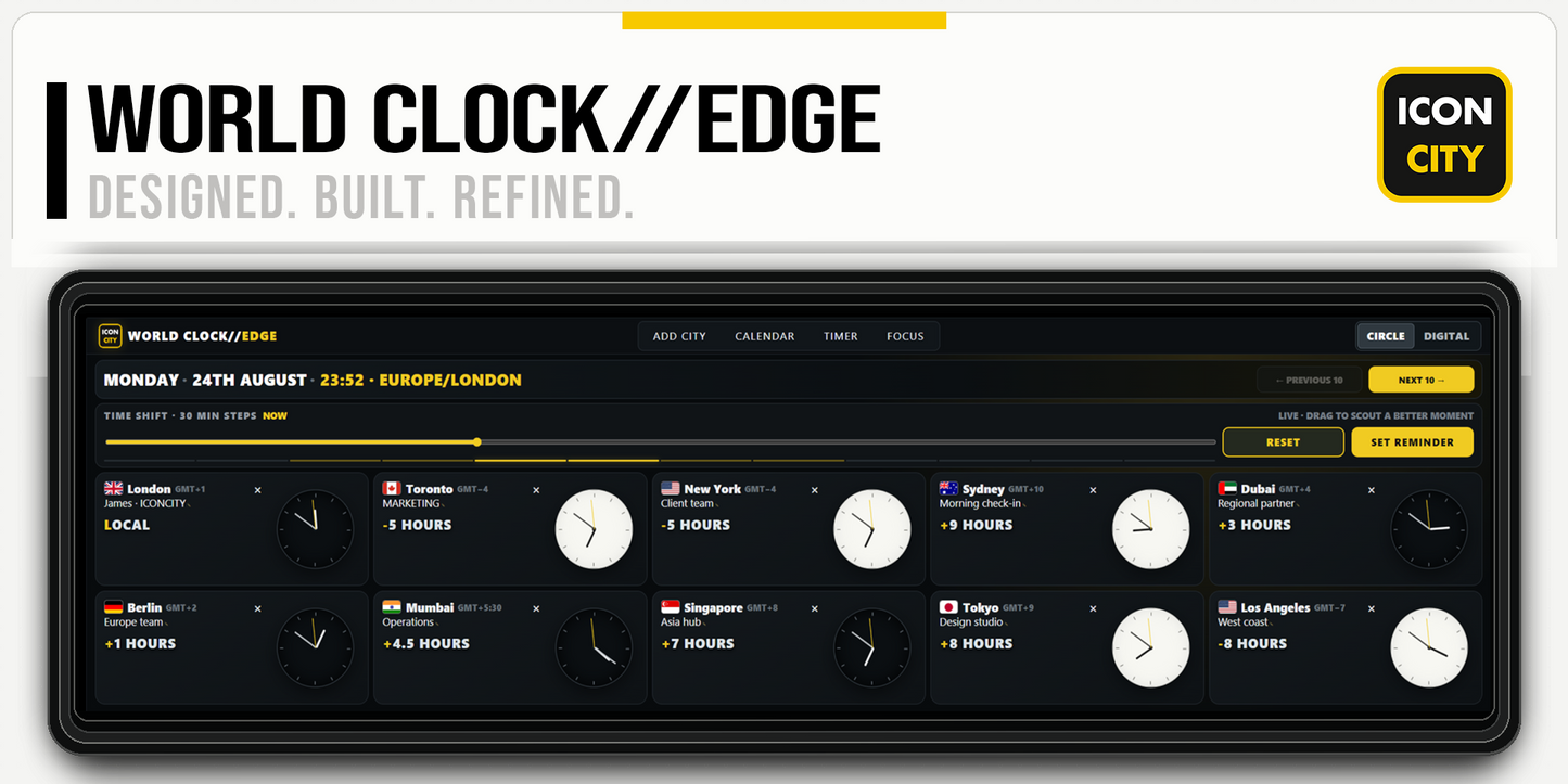 World Clock//EDGE XE