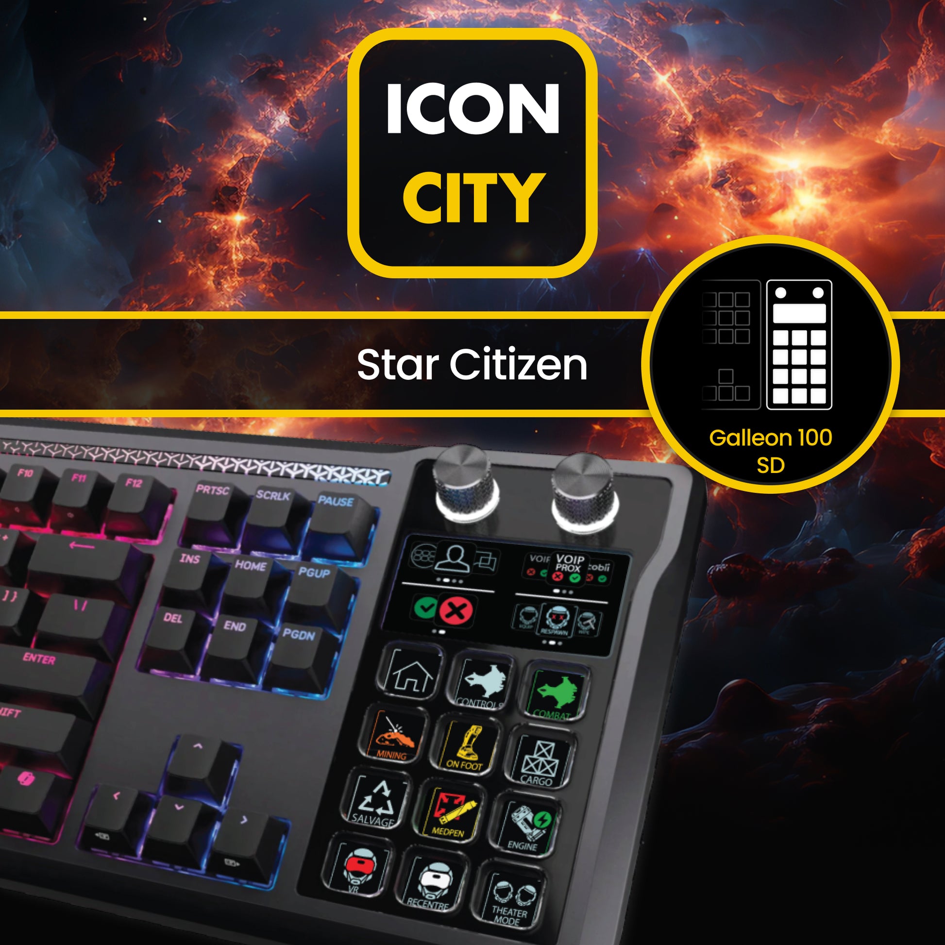 Star Citizen Icon and Profiles Corsair Galleon 100 SD keyboard
