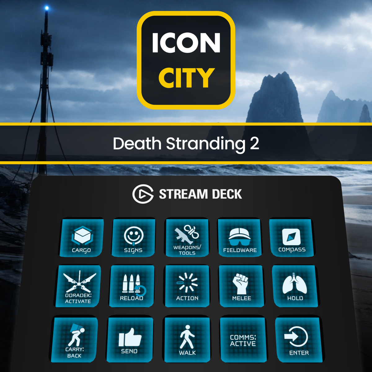 Death Stranding 2 - 57 icons and profile included for Elgato Stream ...