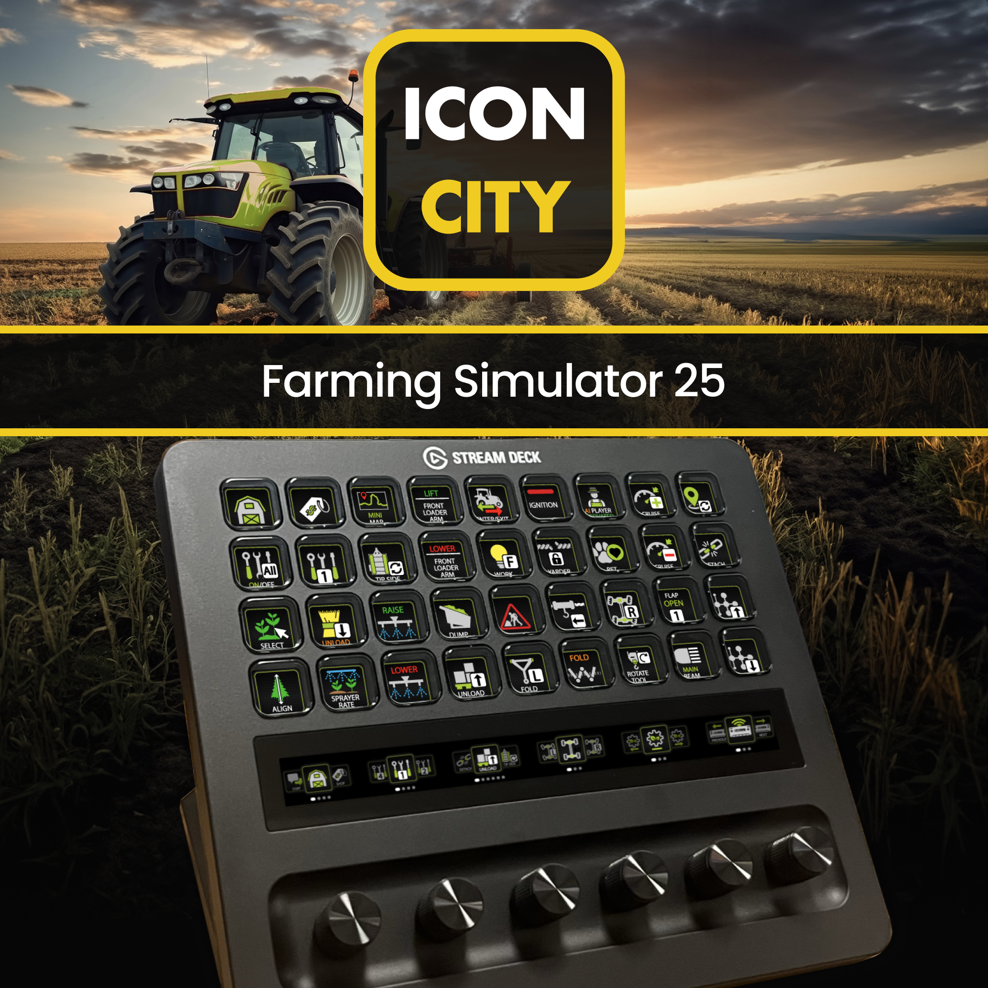 Farming Simulator 25 for Stream Deck + XL - profile and icons included ...