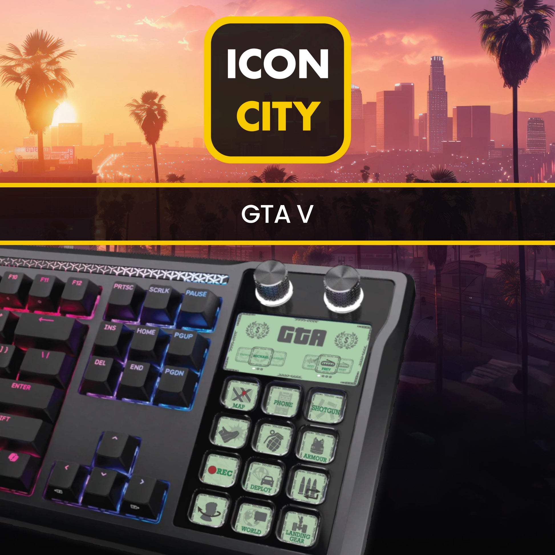 GTA V  / FIVE icons and profiles for Corsair Galleon Keyboard from iConCity.com 