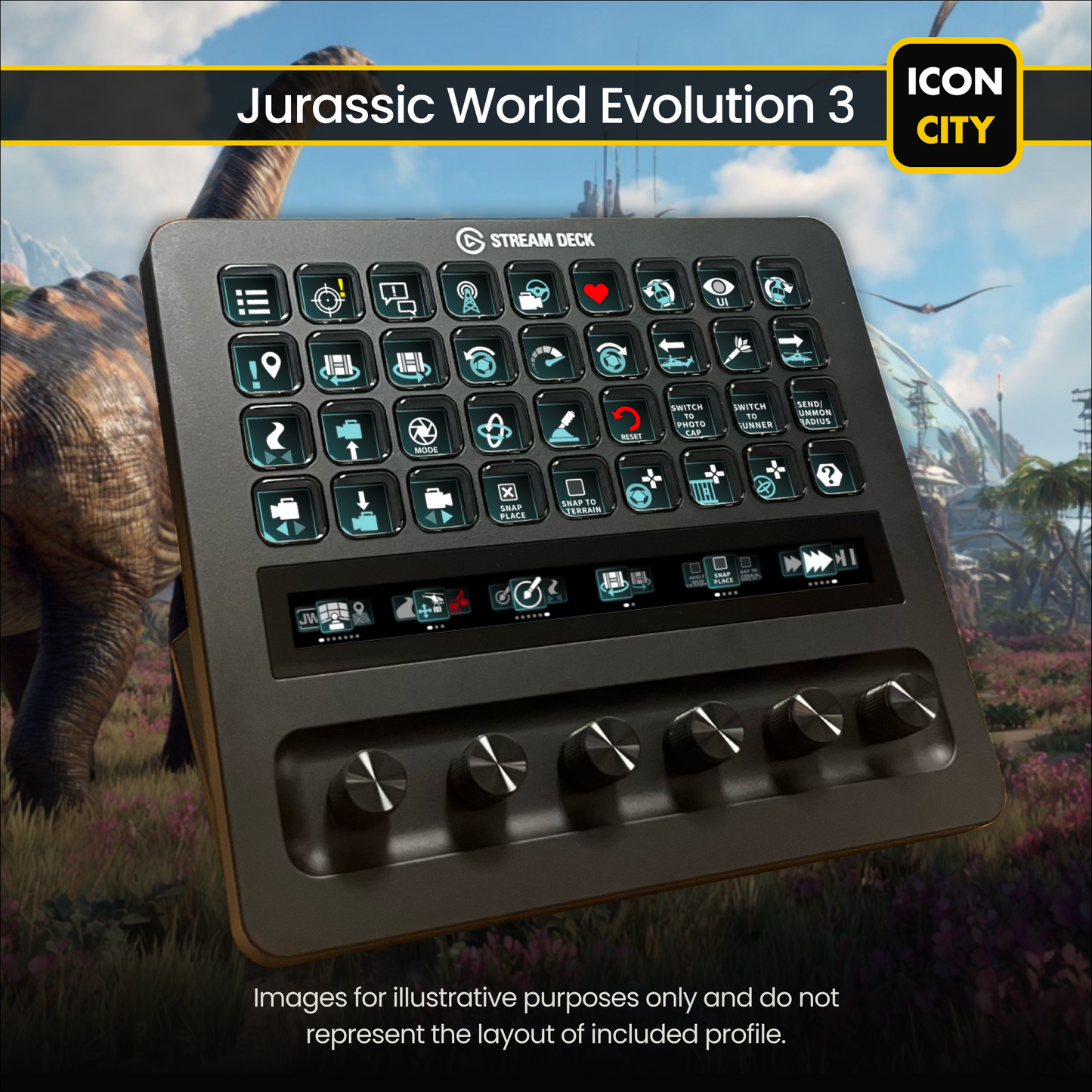 Jurassic-World-Evo-3 for Stream Deck + XL by iConCity.com 