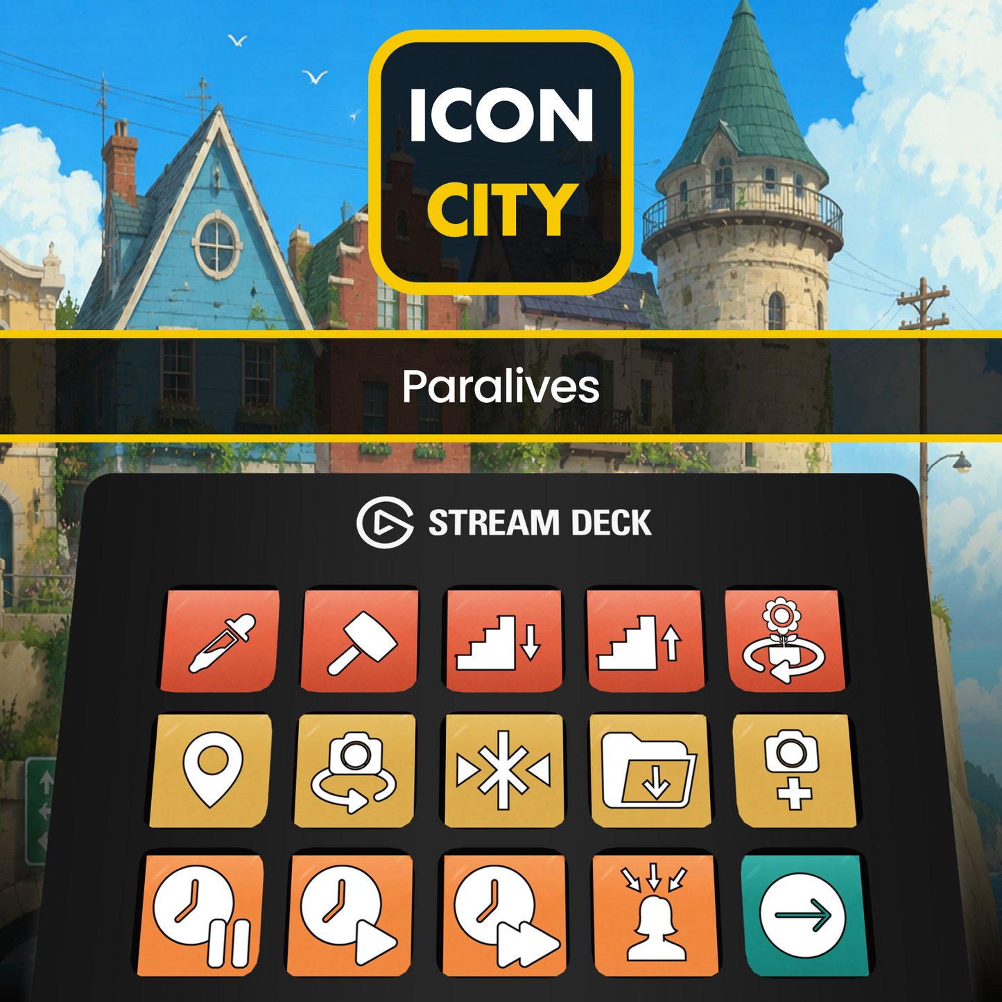 Paralives Inspired artwork for Elgato Stream Deck - icons and Profiles for 15 & 32 Key Stream Decks