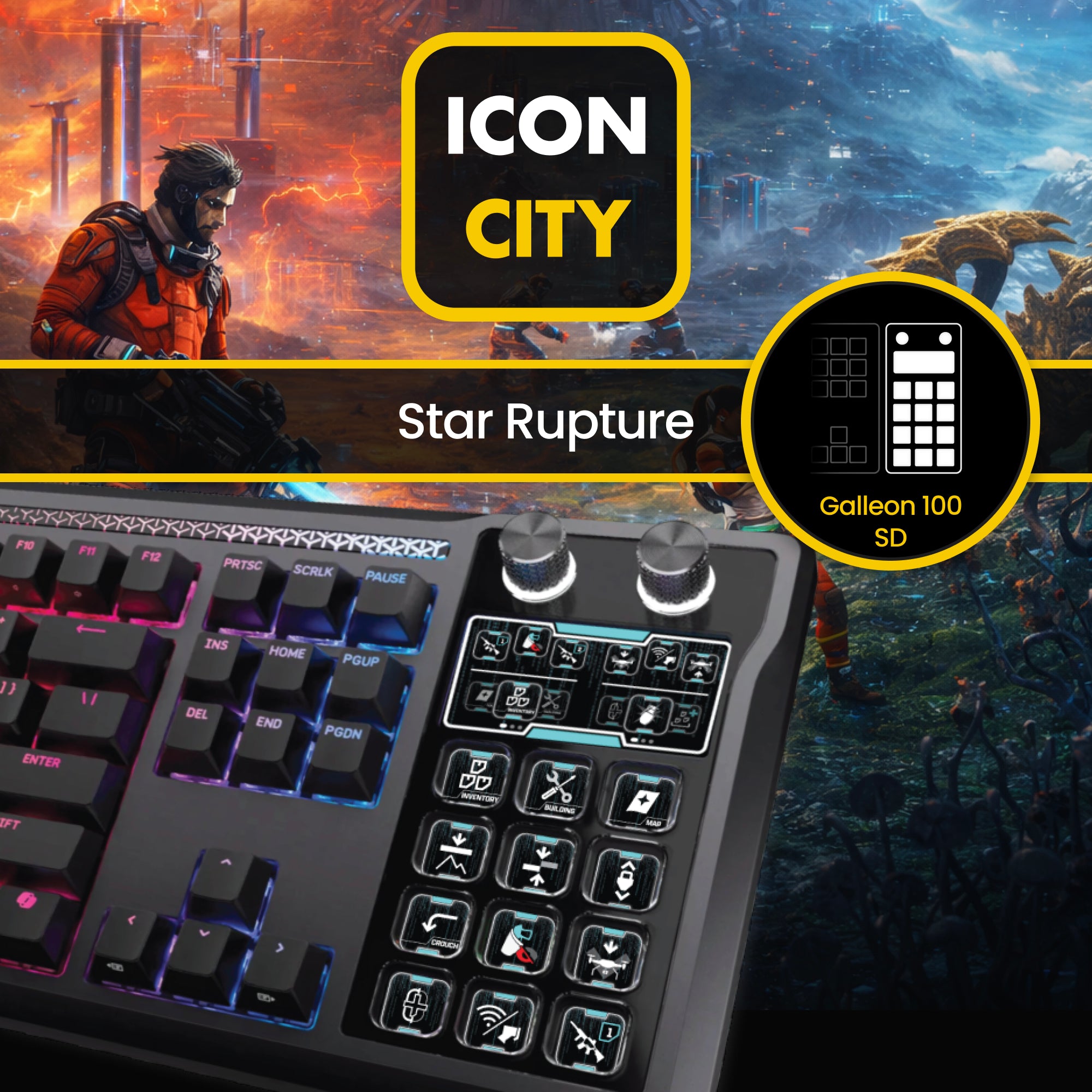Star Rupture - Corsair Galleon 100 SD Keyboard - 50 Icons and Profile ...