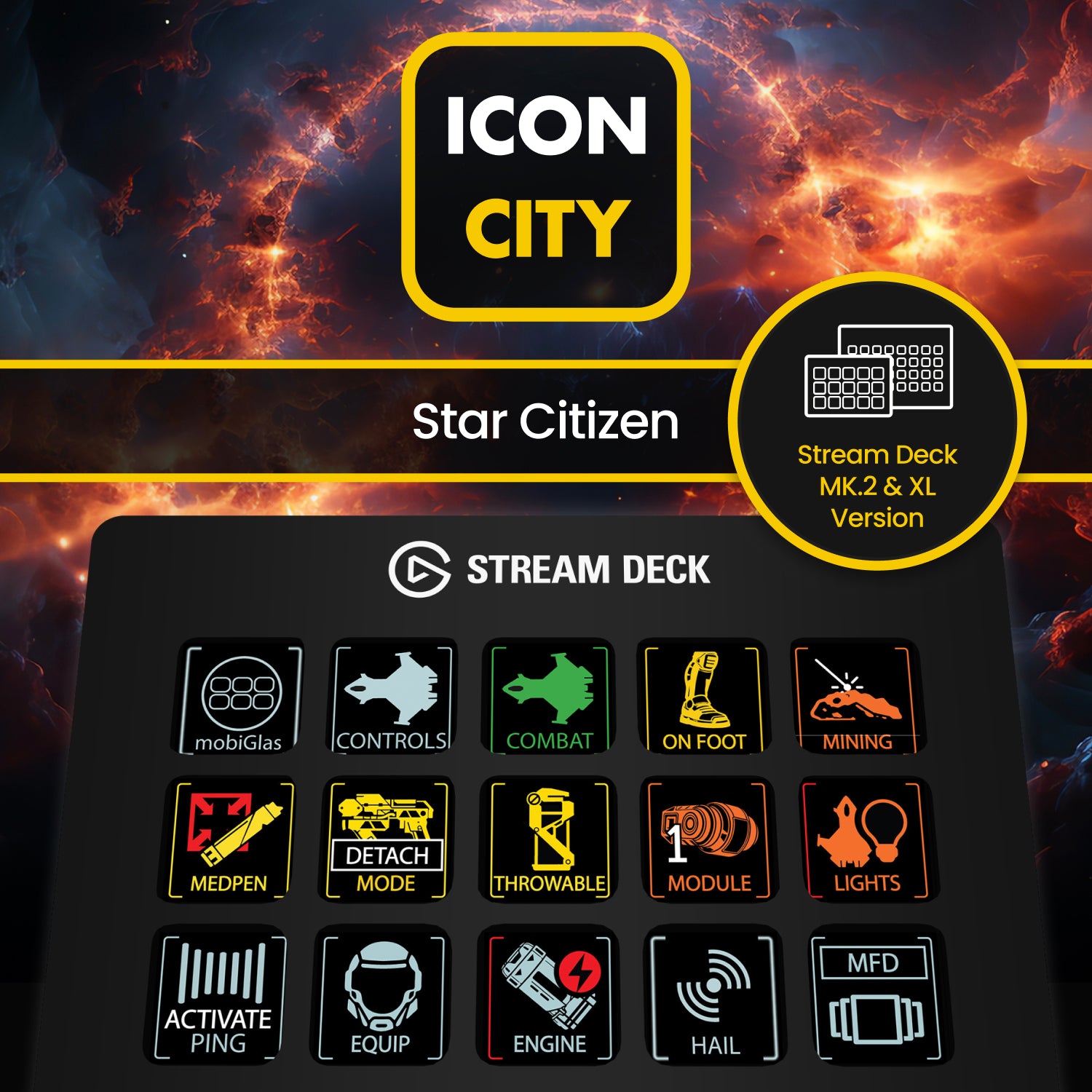 Star Citizen 4.10 Ready- 744 Icons and profiles for Elgato Stream
