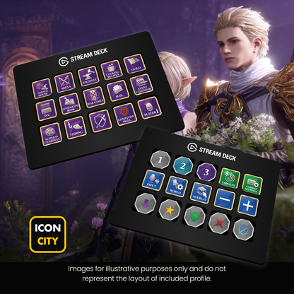 2 Stream Decks showing Throne and liberty by iConCity 