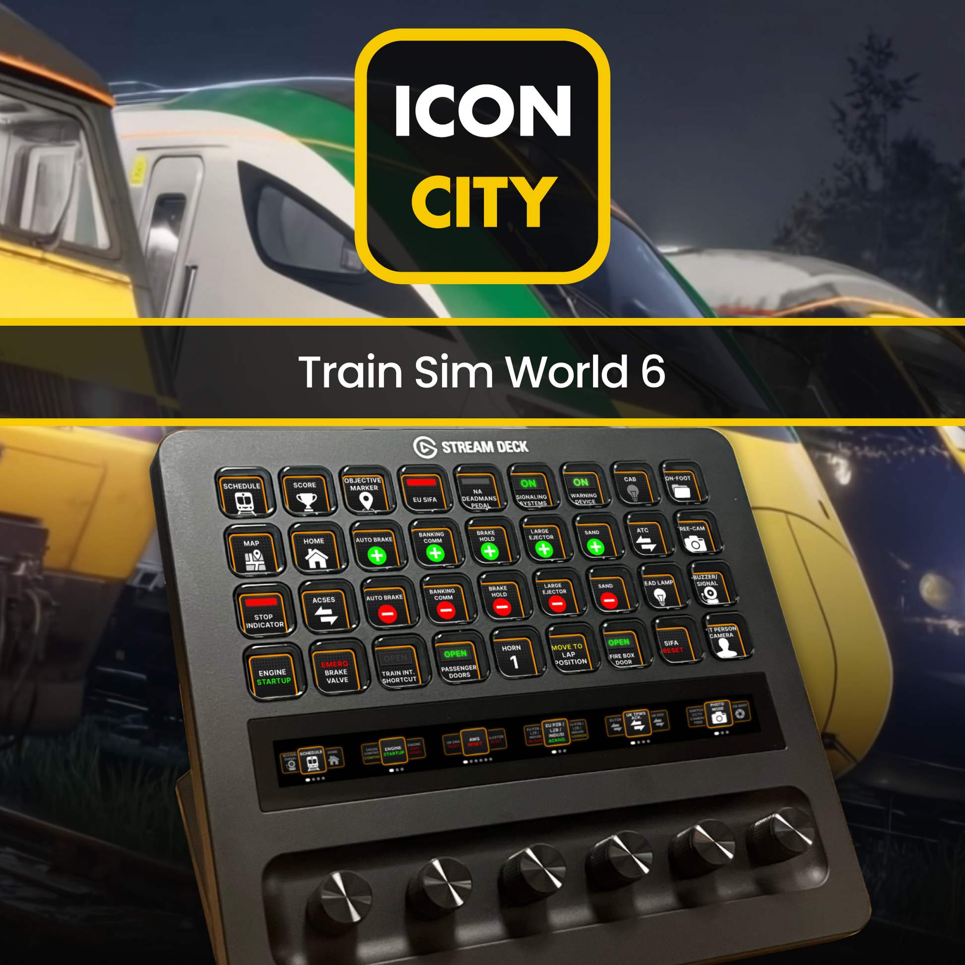 Train_Sim_World_6 for Stream Deck + Xl by iConCity.com 