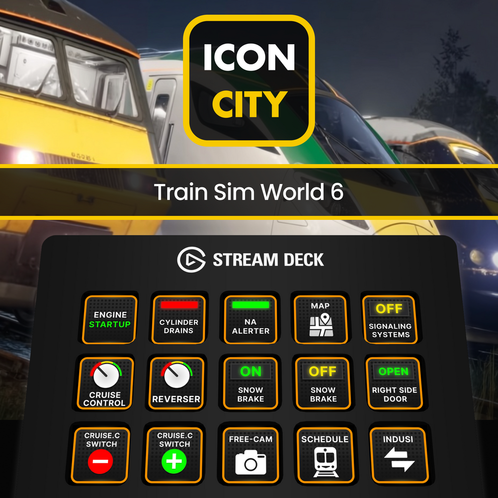 Train Sim World 6 - 295 Icons and Profiles for Elgato Stream Deck ...