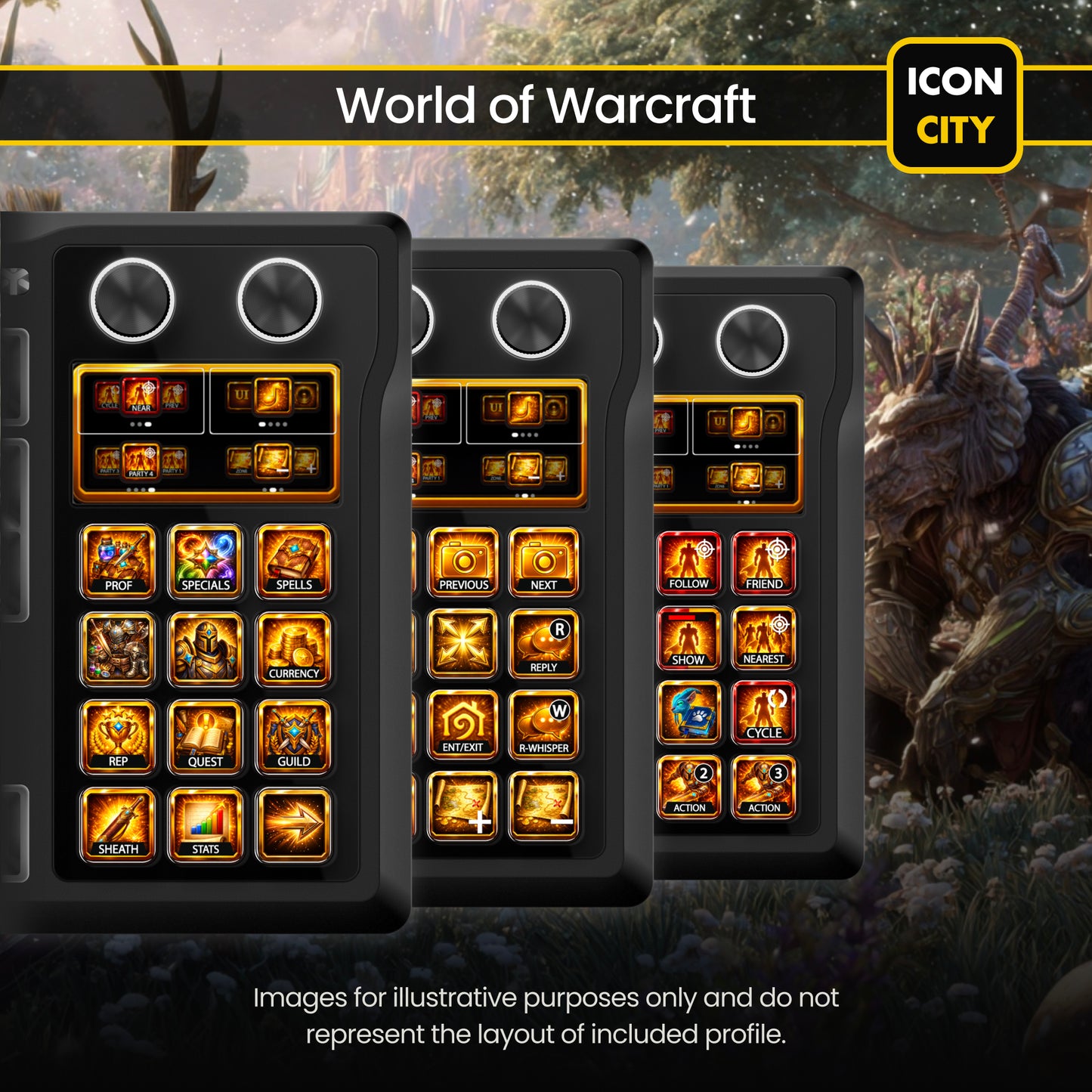 WOW icons and profiles for the Corsair Galleon keyboard by iConCity.com 