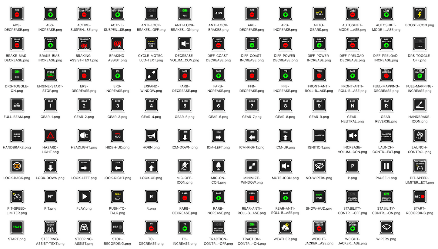  Automobilista 2 - Stream Deck icons and profiles by iConCity.com 