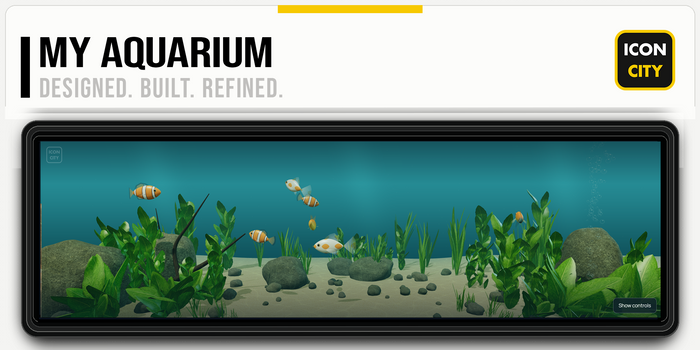 My Aquarium standalone app on Xeneon Edge