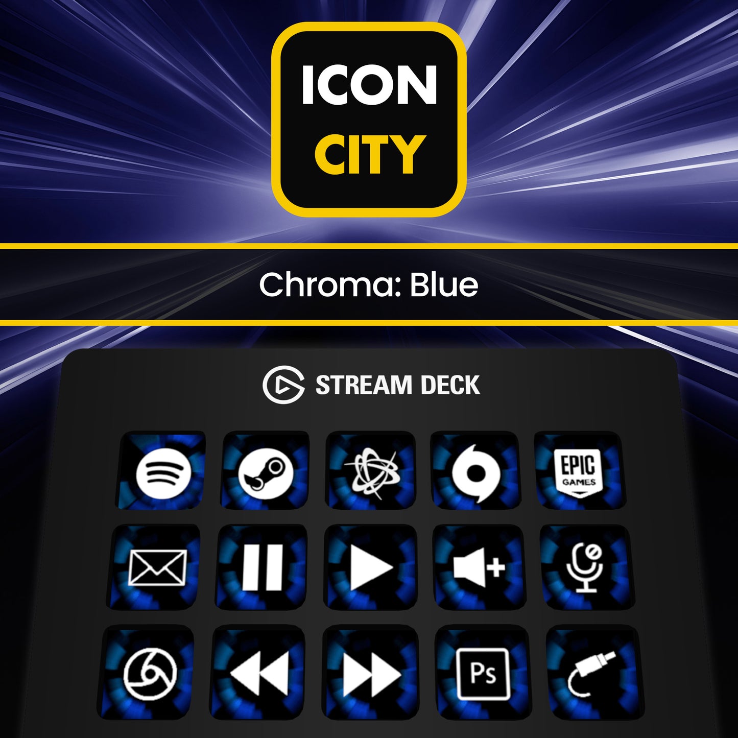 Chroma: Blue icon pack