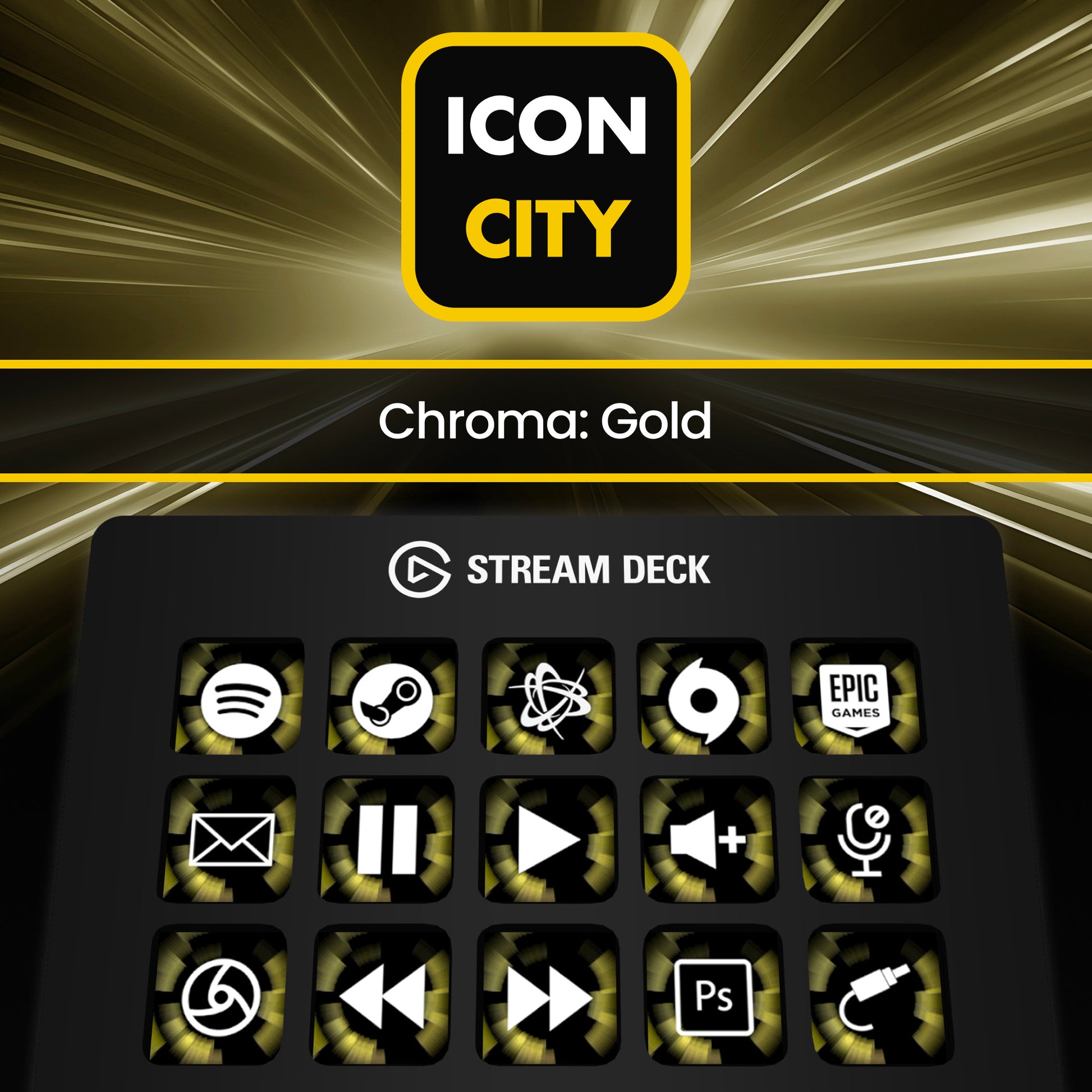 Chroma: Gold icon pack