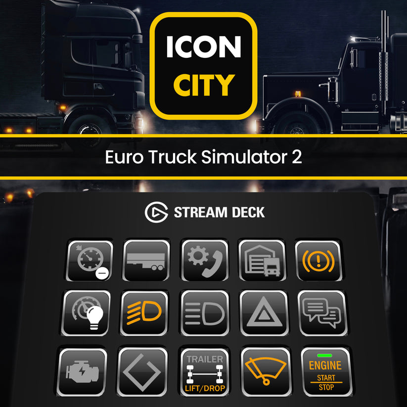 Euro Truck Simulator 2 - 120 Icons for Elgato Stream Deck – iConCity.com