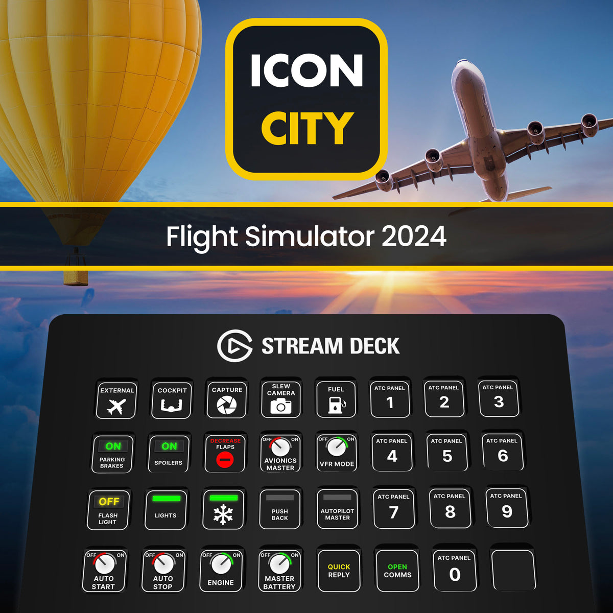 Flight Simulator 2024 Profile Pack - 1000+ Icons for Elgato Stream Deck ...