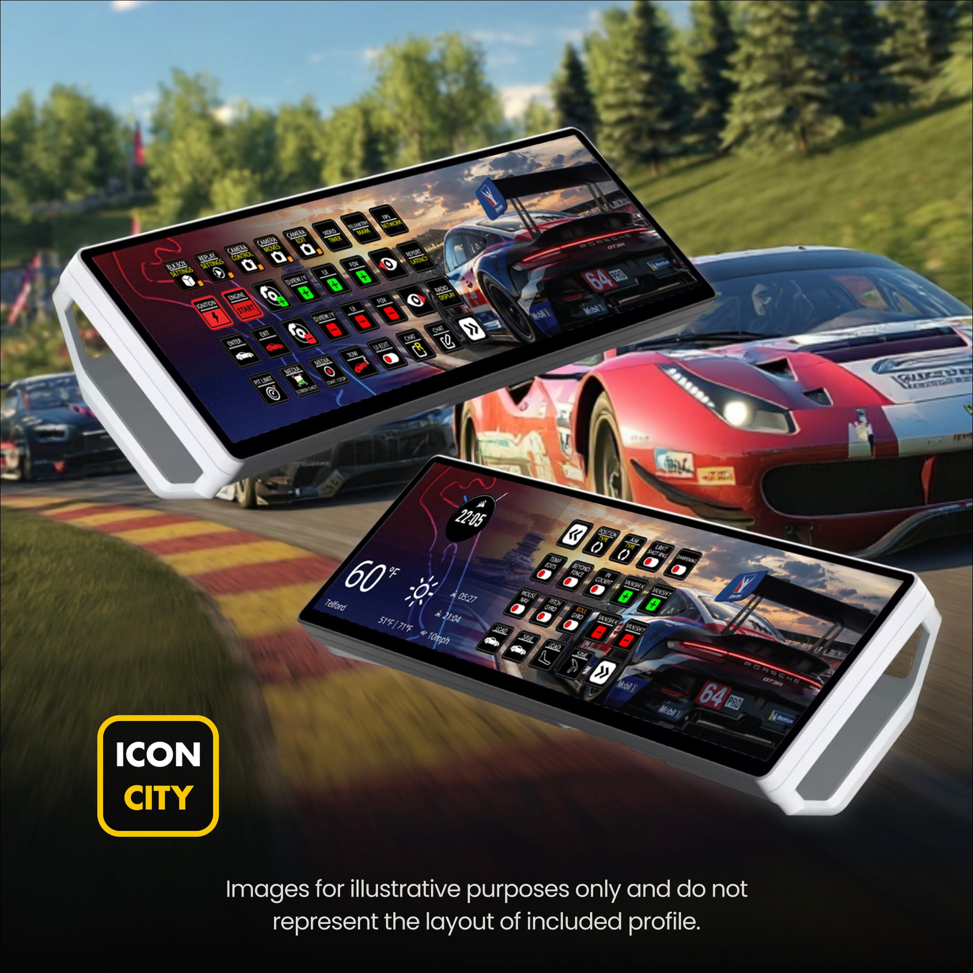iRacing for Xeneon Edge - by iConCity.com  - Touchscreen Racing