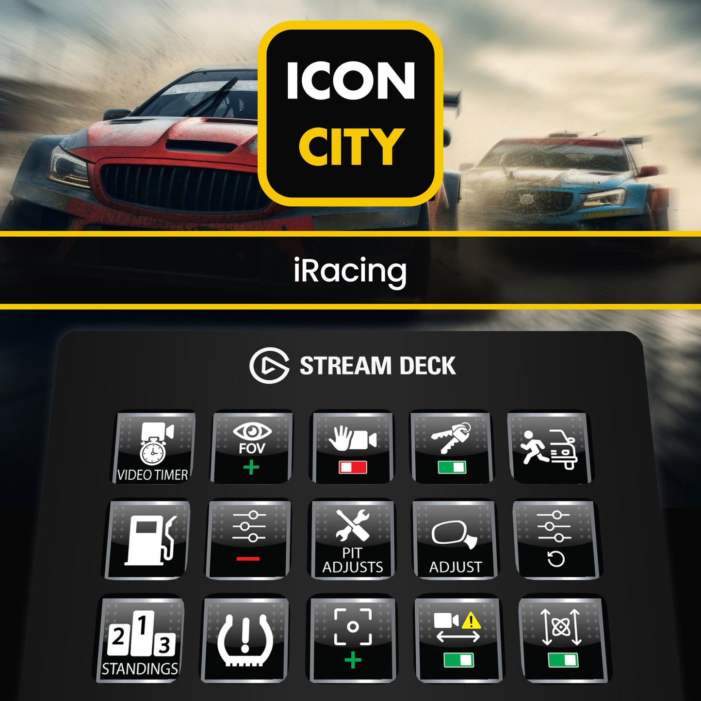 iRacing - 166 Icons for Elgato Stream Deck – iConCity.com