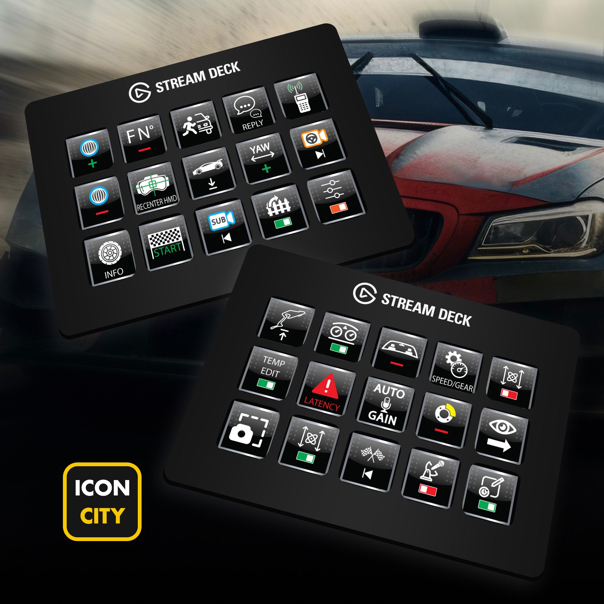 iRacing - 166 Icons for Elgato Stream Deck – iConCity.com