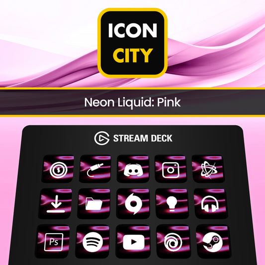 Neon Liquid: Pink icon pack