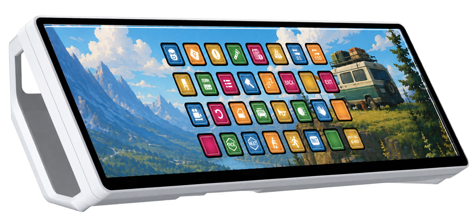 Outbound Stream Deck widget icon pack on Corsair Xeneon Edge