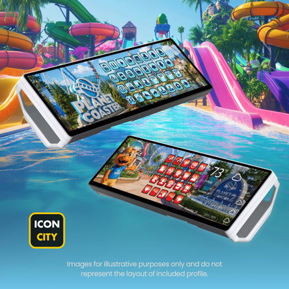Planet Coaster 1 and 2 Made for Corsair Xeneon Edge - Small, Medium and Large Widgets