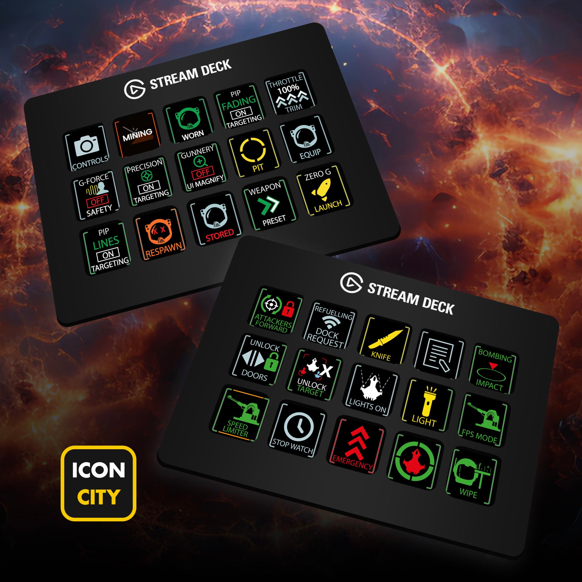 Star Citizen - 605 Icons and profiles for Elgato Stream Deck MK.2 ...